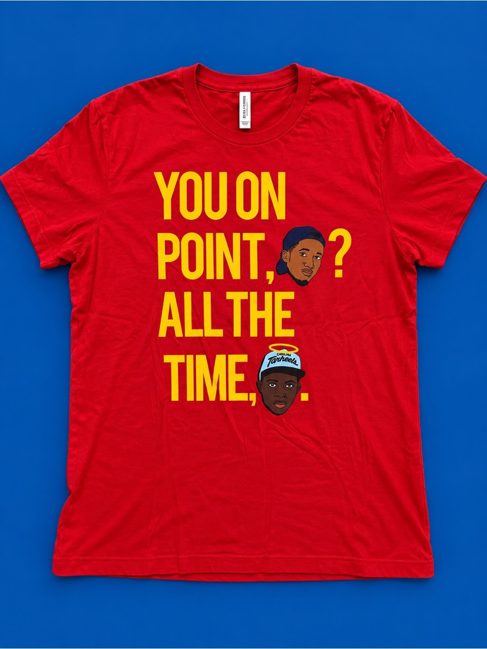 A Tribe Called Quest Hanes Red Short Sleeve Tee with Yellow Graphic Text
